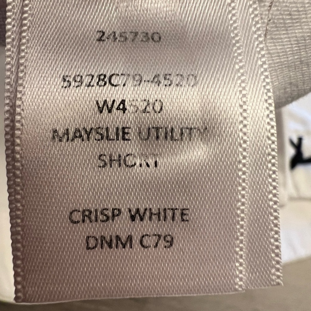 PAIGE Women's Crisp White Utility Jean Shorts - Picture 7 of 9